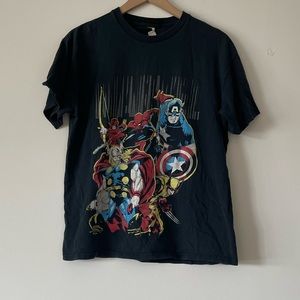 Vintage Y2K Mad Engine marvel superheroes t shirt